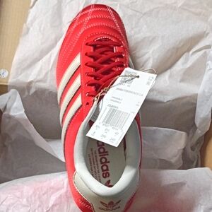 Taekwondo Adidas Vibrant Red Sneakers with Cream Stripes